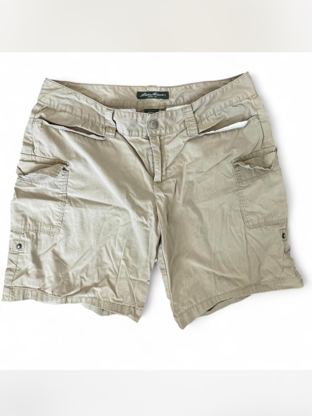Eddie Bauer Khaki cargo shorts size 4